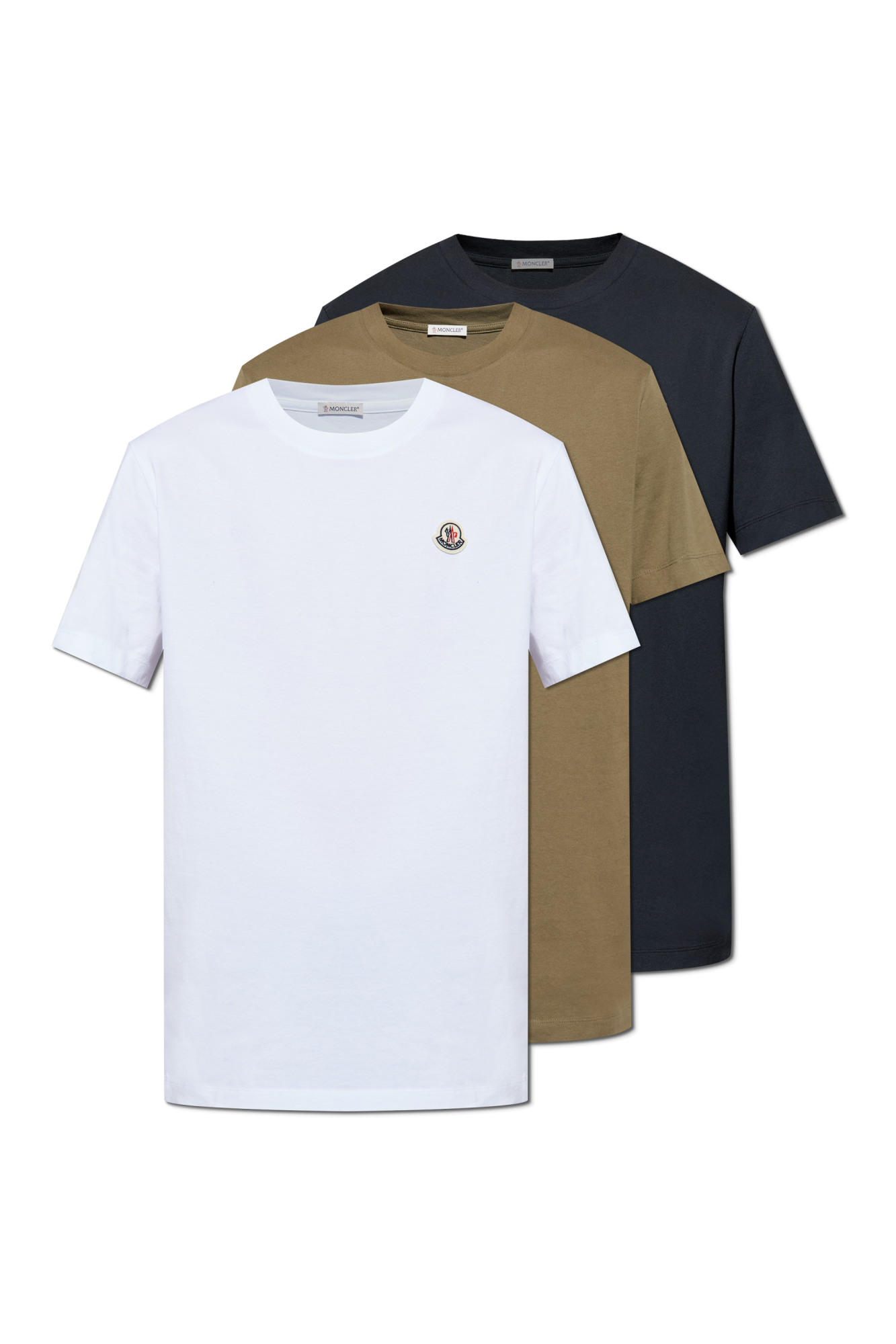 新品MONCLER ロゴコットンシャツ